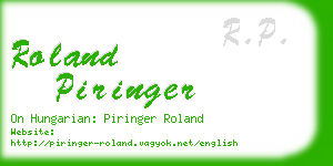 roland piringer business card